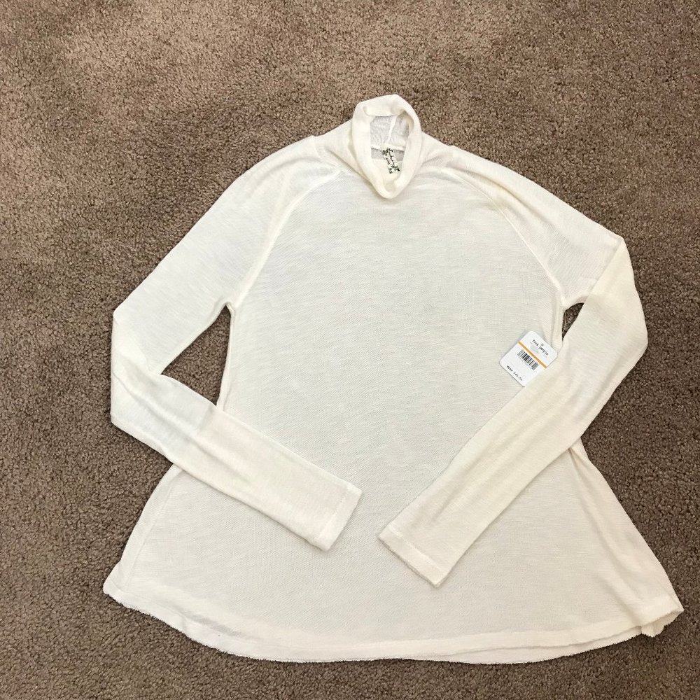 NWT Free People Intimately Cream Turtle Neck S